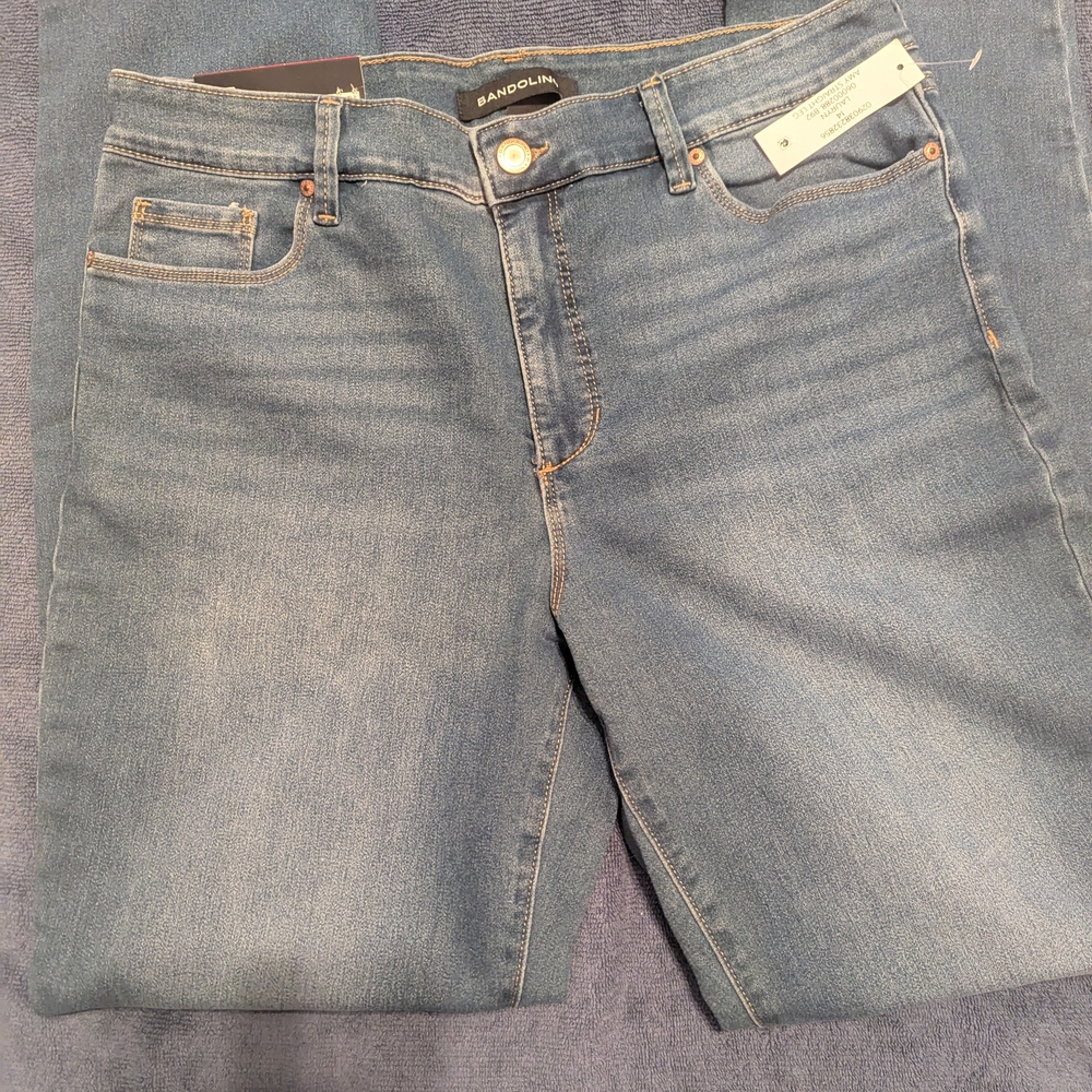 Bandolino Blue Straight Leg Jeans with Tummy Slimming - Picture 2 of 2